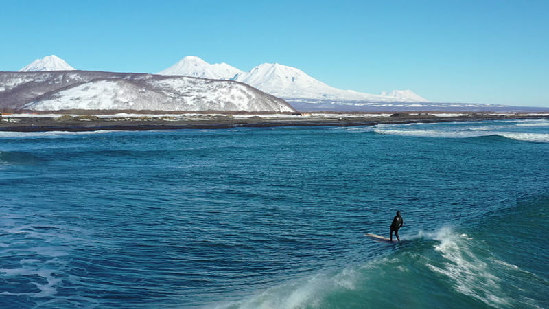 Халактырский пляж в зимнее время