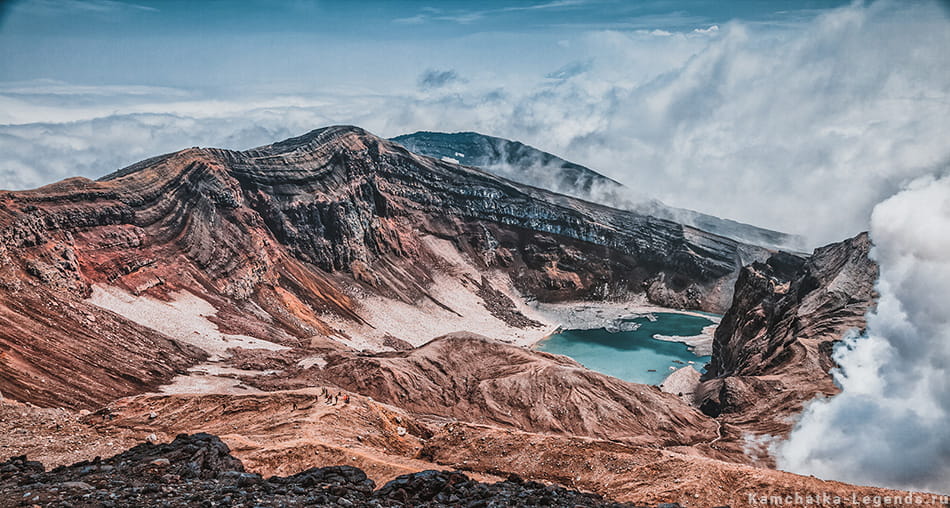 Кратер вулкана Горелый на Камчатке