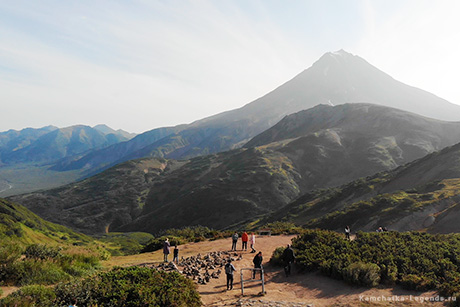 активный кратер вулкана