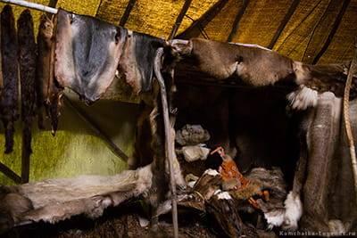 Убранство корякского жилища в стойбище