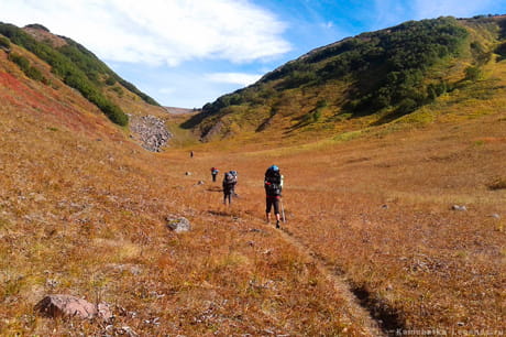 Переход с рюкзаками