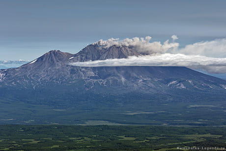 панорама на активные вулканы