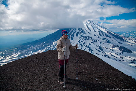 на обеденной на Авачинском вулкане