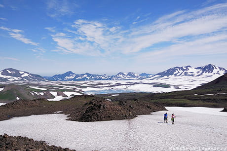 поход на юг к вулкану Горелый
