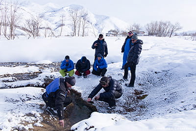 Банные источники зимой