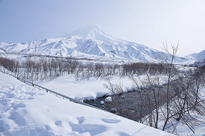 остановка на мосту через реку Паратунка