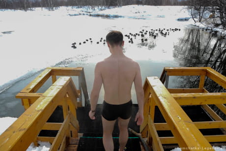 Холодная купель на Зеленовских озерках