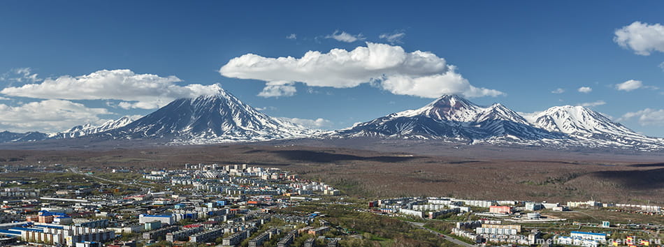 полет над Петропавловском-Камчатским